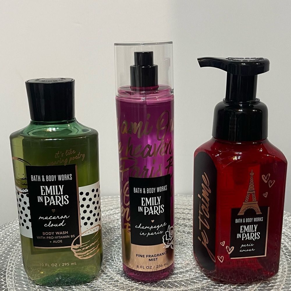 Bath & Body Works Emily in Paris Body Wash, Fragrance Mist, Hand Soap NWT